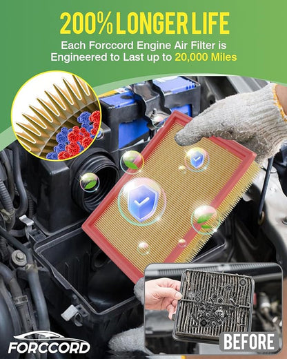Cabin & Engine Air Filter Fit for Nissan Pathfinder 3.5L 2022-2025 2026, INFINITI QX60 3.5L 2022-2025 2026 Filter Replacement 272775NA1A 16546-6TA0A Car Accessories