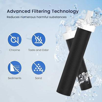 GLACIER FRESH Water Bottle Filters, Replacement for Brita BB06, Brita Hard Sided and Sport Water Bottle Filter, 6 Count