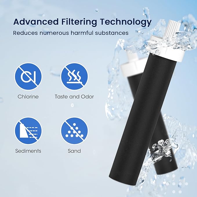 GLACIER FRESH Water Bottle Filters, Replacement for Brita BB06, Brita Hard Sided and Sport Water Bottle Filter, 4 Count