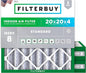 Filterbuy 20x20x4 Air Filter MERV 8 Essential Dust & Allergy Defense (3-Pack), Electrostatic Pleated HVAC AC Furnace Filters Replacement, Made in USA (Actual Size: 19.50 x 19.50 x 3.63)