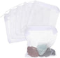 15Pcs Aquarium Filter Media Bags, Mini Fish Tank Media Mesh Filter Bags Reusable for Activated Carbon,Filter Stones(4.3”×3.9”(White)