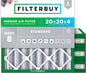 Filterbuy 20x20x4 Air Filter MERV 8 Essential Dust & Allergy Defense (4-Pack), Electrostatic Pleated HVAC AC Furnace Filters Replacement, Made in USA (Actual Size: 19.50 x 19.50 x 3.63)