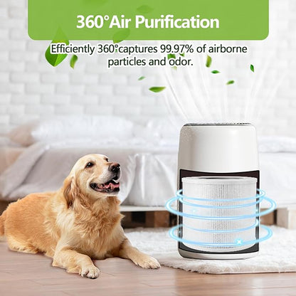 2 Pack Core Mini Replacement Filter Compatible with LEVOIT Core Mini Air Purifier, 3-in-1 HEPA Filters High-Efficiency Activated Carbon Replace Part Mini-RF Mini-P (White)