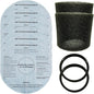 Reusable Dry Disc Filter for Small Shop Vac Kit includes 6 Dry Filters, 2 Foam Sleeves, and 2 Mounting Rings - Compatible with Shop Vac, Ridgid, Craftsman and Other Similar Wet Dry Vacs