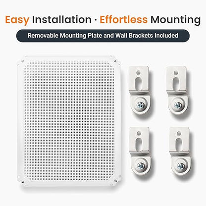 QILIPSU Waterproof Junction Box IP67 Outdoor Plastic Electrical Project Enclosure Weatherproof with Mounting Plate, Wall Brackets, Hinged Clear Cover 20"x16.1"x7.9" CC