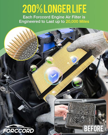 CA11305 Engine Air Filter Fits for 328i, 328i xDrive, 320i, 320i xDrive, 428i, 428i xDrive, 428i Gran Coupe, 328i GT xDrive Air Filter Replacement Car Accessories