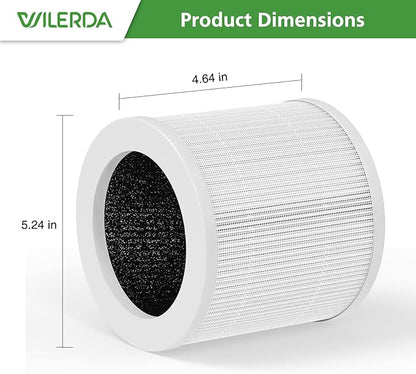 2 Pack A1 Replacement Filter Compatible with VEWIOR Air Purifier HQSC-50, HQKJ-80, AMEIFU AP01W, KOIOS HQKJ-50 Air Pur ifier, 3-in-1 HEPA Air Cleaner Filter