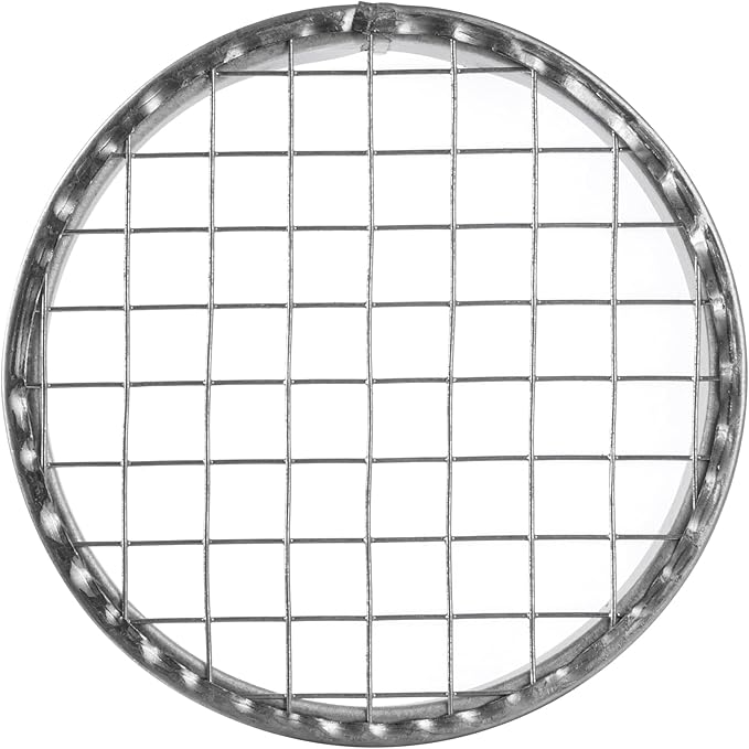 Repa Market Ø5 Inch Duct Cover – Galvanized Steel Round Duct Cap with Mesh Screen – HVAC Exhaust or Intake Vent – Exterior Pipe Air Outlet – Spiral Ventilation Ducting Metal End Plug