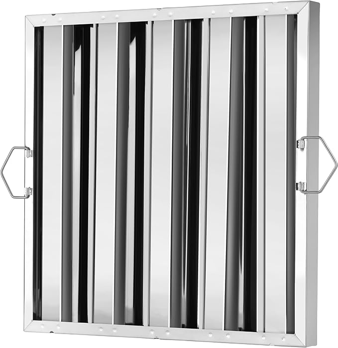 New Star Foodservice 54385 Stainless Steel Hood Filter 20" W x 20" H, Set of 6