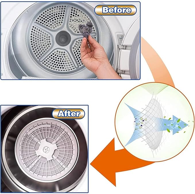 REDYY 40 Pieces Cloth Portable Dryer Exhaust Filters Set Universal Dryer Lint