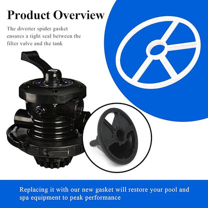 1 Pc Diverter Spider Gasket Compatible with Waterway 711-1910B/806105211439, Fit for Carefree, Clearwater, TWM Sand Filters Models WVS002 & WVS003 1.5-inch Top Mount Pool Sand Filters Multiport Valve