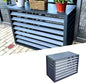 Split Air Conditioner Fence Privacy Screen 4 Panel, Aluminum Air Conditioner and Heat Pump Cover, Trash can Enclosure, Outdoor Flower Stand (Black 100x50x70cm/39x20x28in)