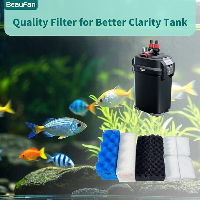 38 Pack Filter Media Kit for Fluval 306/307 Canister Filters, Replacement Bio Foam, Activated Carbon & Ceramic Rings (2 Sets Maintenance Bundle)