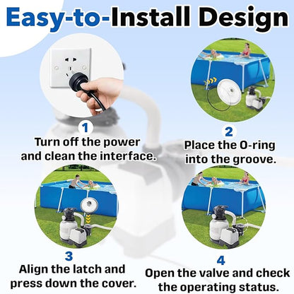 11480 Leaf Trap Cover Compatible with Compatible with SF60110, SF70110, 26335EH and More, SF15110 Pool Leaf Trap Cover Lid with O-Ring Sand Filter Pump Replacement Parts with Air Release Valve