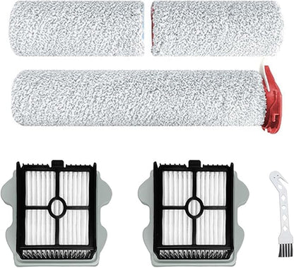 1 Set Main Brush + 2 PCS Filters + Cleaning Brush Replacement Parts Compatible with Roborock A10 PLUS Dyad Pro/Combo Wet Dry Vacuum Cleaner
