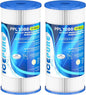 ICEPURE 50 Micron 10" x 4.5" Whole House Extra Coarse Pleated Sediment Filter for Well Water, Replacement Cartridge for GE FXHSC, Culligan R50-BBSA, DuPont WFHDC3001, W50PEHD, R50-BB, 2Pack