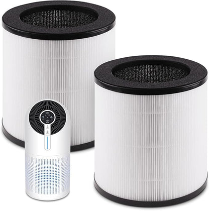 M02 Replacement Filter Compatible with Mooka M02 Air Purifier, M02 H13 True HEPA and Pre-Filter 3-in-1 High-Efficiency 3 Stages Filtration, 2 Pack