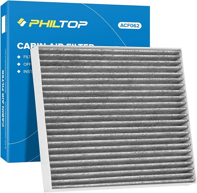 PHILTOP Cabin Air Filter, Replacement for Mustang 2005-2014, Premium ACF062 (CF10370) Cabin Air Filter with Activated Carbon