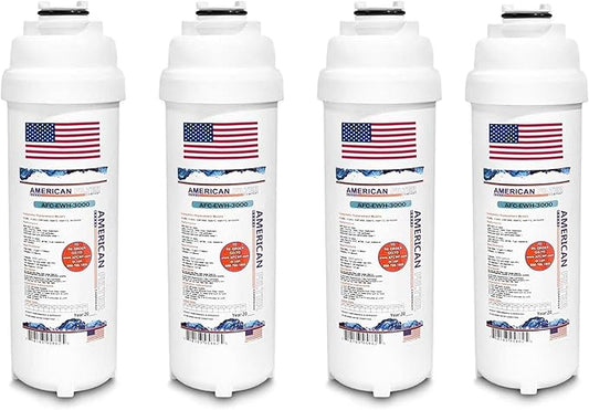 American Filter Company®, Water Filter, Model # AFC-EWH-3000, Compatible with Elkay(R)51300C Water Fountain Station Fillers 4-Filters