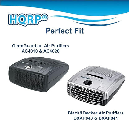 HQRP 4-pack HEPA Filter A compatible with GermGuardian FLT4010 Replacement fits AC4010 / AC4020 series Table Top models