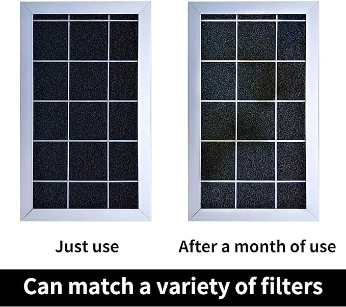 Cut-to-Fit Activated Carbon Filter Sheet Charcoal Air Vent Filters Pad Black Range Hood AC Replacement Fabric Filter 1 Pack 16" x 48" x 0.2"