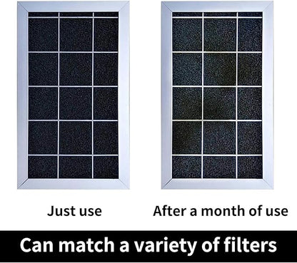 Cut-to-Fit Activated Carbon Filter Sheet Charcoal Air Vent Filters Pad Black Range Hood AC Replacement Fabric Filter 2 Pack 16" x 48" x 0.2"