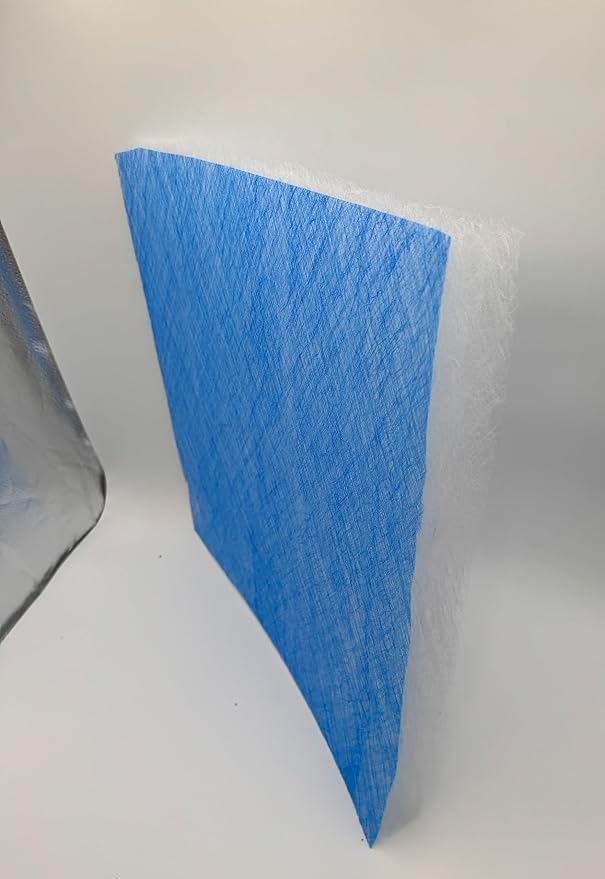Paint Booth Exhaust Fiberglass Filter, Blue/White Paint Arrestor for Spray Booth (200/case, 24" x 24")