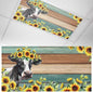Fluorescent Light Covers Farm Cow Sunflower Magnetic Light Filters Vintage Blue Green Wood Grain Ceiling Light Covers for Classroom Office Home Drop Ceiling Lamp Decor 1 Piece