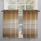 Vintage Brown Gradient Wood Grain Window Valance Curtains, Farmhouse Wood Barn Light Filtering Kitchen Valance with 3-inch Rod Pocket for Living Room Bathroom Bedroom,2 Panel,27.5x45In