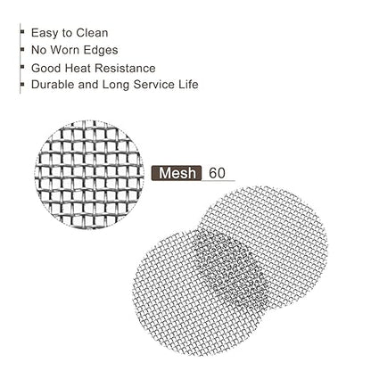 MECCANIXITY Pipe Screen Stainless Steel Screens, 9/16 Inch (15mm) Diameter for Pipe Filter, Pack of 60