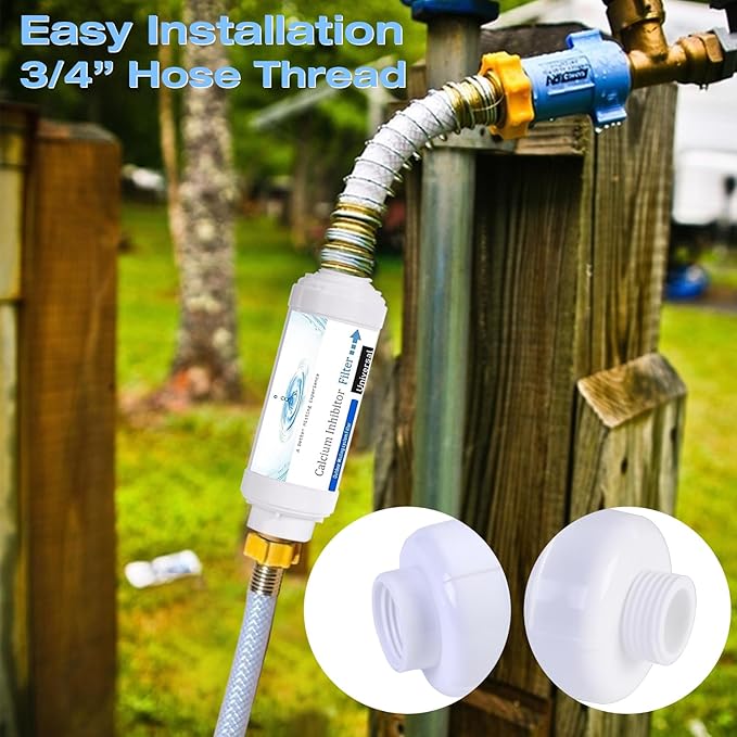 Misting System Calcium Inhibitor Filter for Patio Misters NSF certification Inline Water Soften Filter Effectively Reduce Water Spots, Prevent Nozzles Clogging For Garden Patio Mistes (1 Pcs)