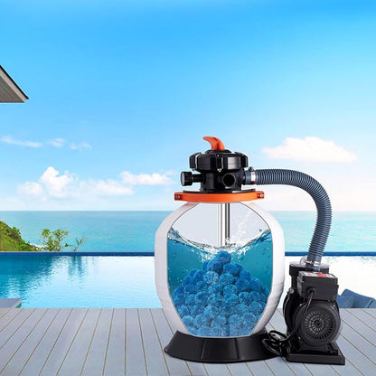 VEVOR Pool Filter Balls for Sand Filter, 3.1 lbs, Filter Balls Replace Pool Filter Sand, Reusable Blue Polyester Fiber Filter Media with Wash Bag, for Swimming Pool Aquarium Tank Above Ground Pool