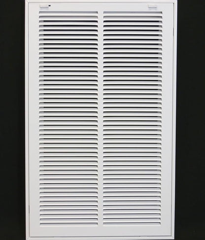 HVAC Premium 14 x 24 Duct Opening Steel Return Air Filter Grille, for 1-inch Filter, Removable Door, Flat Stamped HVAC Vent Cover Grille, Outer Dimensions 16.5 x 26.5