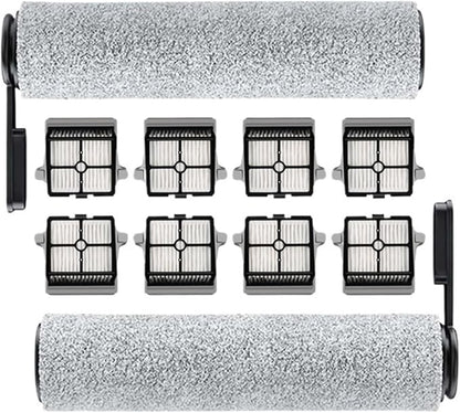 Wet and Dry Vacuum Cleaner Roller Brushes & Filters, Compatible for Tineco, Floor ONE S7 ProS6, Vacuum Cleaner Accessories Floor Scrubber Parts(D)