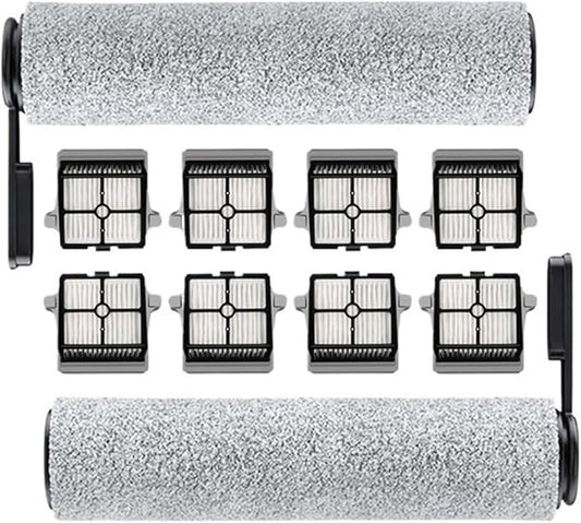 Wet and Dry Vacuum Cleaner Roller Brushes & Filters, Compatible for Tineco, Floor ONE S7 ProS6, Vacuum Cleaner Accessories Floor Scrubber Parts(D)