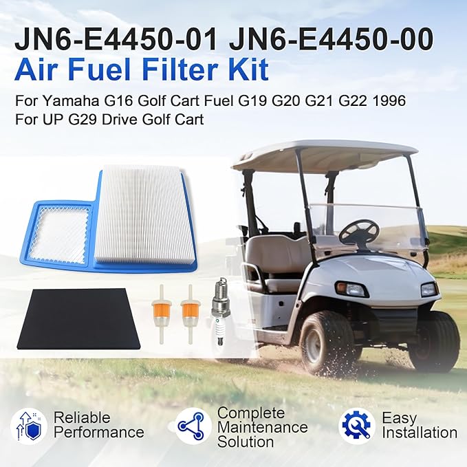 JN6-E4450-01 JN6-E4450-00 Air Fuel Filter Kit For Yamaha G16 Golf Cart Fuel G19 G20 G21 G22 1996 For UP G29 Drive Golf Cart Blue