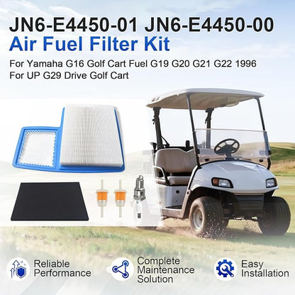 JN6-E4450-01 JN6-E4450-00 Air Fuel Filter Kit For Yamaha G16 Golf Cart Fuel G19 G20 G21 G22 1996 For UP G29 Drive Golf Cart Blue