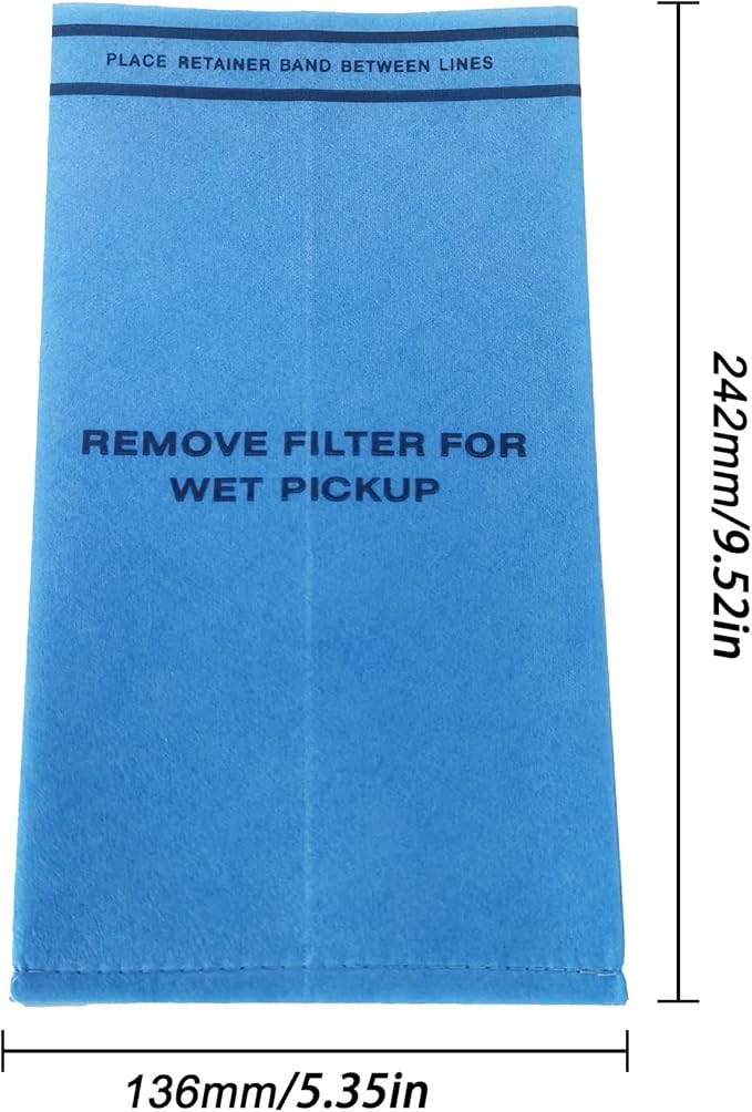 Smilefil 18 Pack Wet Dry Vacuum Filter Bags Compatible with Stinger 2.5 to 5 Gallon WS0255VA, WORKSHOP WS01025F, Craftsman 9-38737, MultiFit VF2000, Select 2-1/2 to 5-Gallon Shop Vac Vacuums