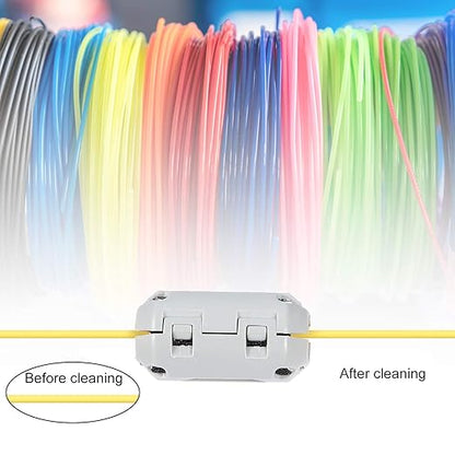 Outus 6 Pcs 3D Printer 1.75 Filament Filters, Cleaning Filament Cleaner Dust Filter Blocks Flame Resistant Rubber Foam Wiped Off Debris for Pla ABS Petg or Other Printing, Gray