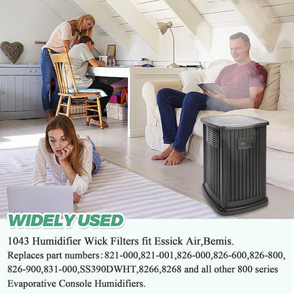 Techecook 1043 Super Humidifier Wick Filters (4 Pack) Replacement for Essick AirCare Evaporative Humidifiers EP9500 EP9700 EP9800 831000 821000 826000 826800 and Bemis Space Saver 800 8000 Series