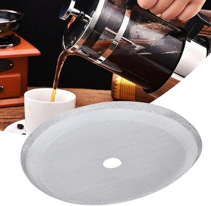 5Pcs 304 Stainless Steel Coffee Mesh Filter Portable Reusable Cofffe Pot Mesh Filter Coffee Making Tool Mesh Accessory (Medium-800ml)