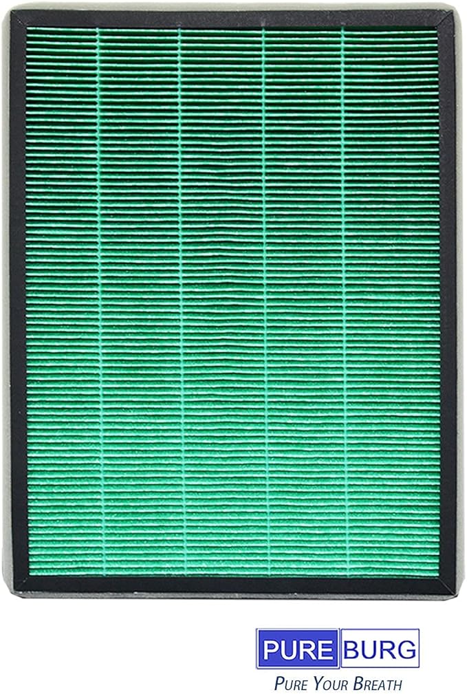 PUREBURG Replacement Filter Set Compatible with RabbitAir BioGS 2.0 Ultra Quiet Model SPA-550A & SPA-625A Air Purifiers,H13 True HEPA + Activated Carbon Filter Air Clean Odor