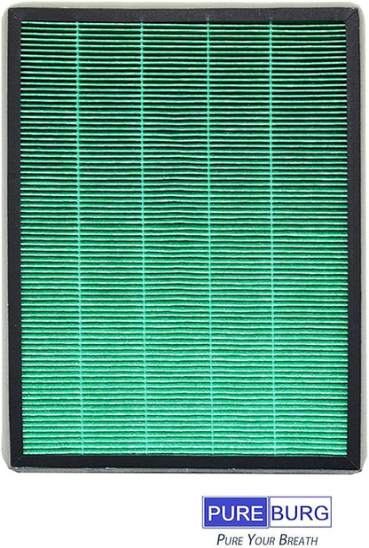 PUREBURG Replacement Filter Set Compatible with RabbitAir BioGS 2.0 Ultra Quiet Model SPA-550A & SPA-625A Air Purifiers,H13 True HEPA + Activated Carbon Filter Air Clean Odor