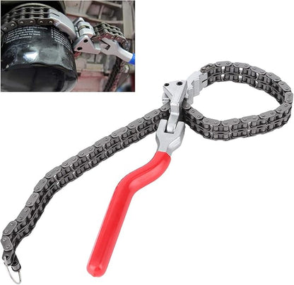 Chain Type Oil Filter Wrench Spanner 13.8in Chain Wrench Oil Filter Removal Tool