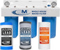 APPLIED MEMBRANES INC. 3-Stage Whole House Water Filter System | 4.5x10-Inch Filters Removes, Dissolved & Undissolved Lead, Sediment, Chlorine, Chloramine, Chemicals, Taste, Odor