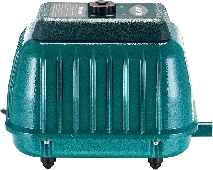 VEVOR Commercial Linear Air Pump 2219 GPH | High Output Aerator for Septic Tanks, Large Pond Aeration, Wastewater Treatment Systems | Up to 11ft Deep for Fish Farms, Hydroponics, Restaurants
