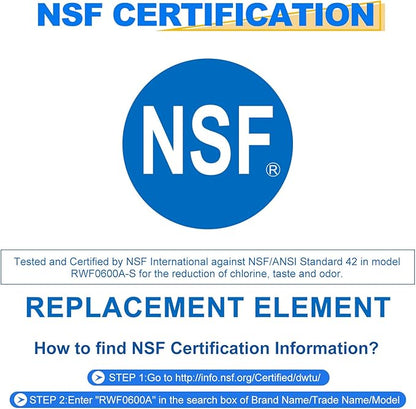 GOLDEN ICEPURE RWF0600A Refrigerator Water Filter Replacement for GE SmartWater MWFA, GWF, GWFA, FMG-1, WFC1201, GSE25GSHECSS, PC75009, 197D6321P006, Kenmore 9991, PC83879, GSL25JFTABS