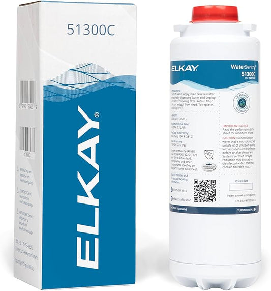 Elkay Genuine WaterSentry 51300C Lead + Microplastics NSF/ANSI Certified Filter (3-Pack)(Bottle Fillers)