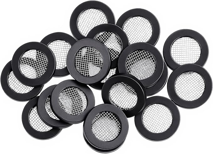 20 Pack Shower Head Filter Gasket 3/4" Shower Head Washer Gasket with Wire Mesh Middle Seal O Ring Hose Net for 1/2" Handheld Hose Connector Prevent Leakage Filter Gaskets