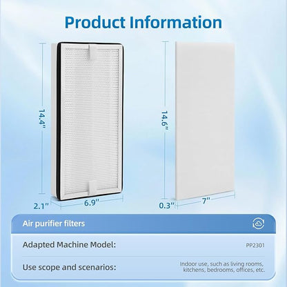 PP2301 Filter Replacement Compatible with WECREAT PP2301 Solder Smoke Fume Extractor,High-Efficiency Filter 1 Pack